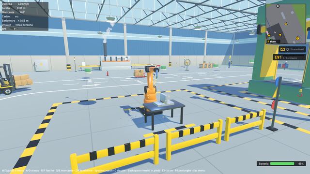 Fabbrica: il robot saldatore dietro le transenne