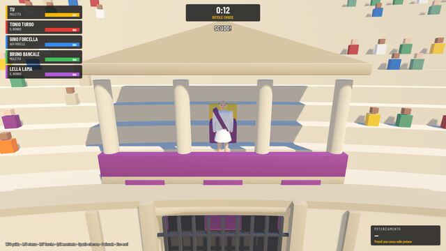 L'imperatore del Colosseo sul suo palco